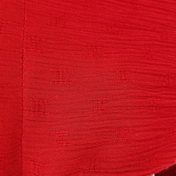 Free People Red Arianna Embroidered Tunic Mini Dress Size Medium - Picture 9 of 10